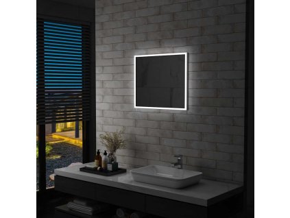 Koupelnové nástěnné zrcadlo s LED osvětlením 60 x 50 cm 144726