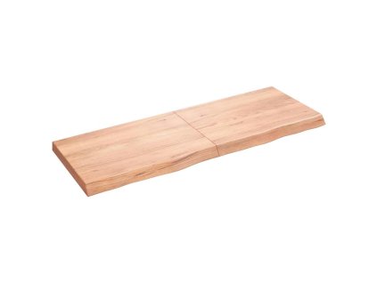 Stolní deska světle hnědá 140x50x(2-6)cm ošetřený masivní dub 3156380
