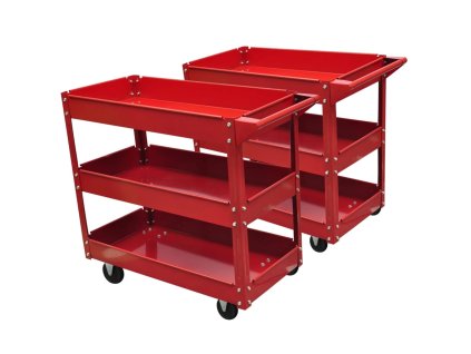 Dílenské vozíky na nářadí se 3 policemi 2 ks 140157