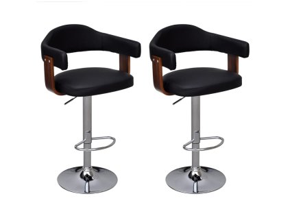 Barové stoličky 2 ks ohýbané dřevo 241690