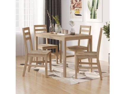 5dílný jídelní set masivní akáciové dřevo 3106441