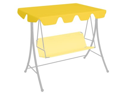 Náhradní stříška na zahradní houpačku žlutá 150/130 x 105/70 cm 312104
