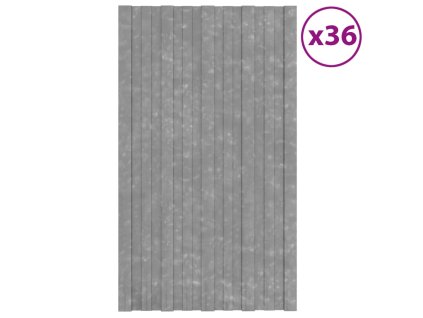 Střešní panely 36 ks pozinkovaná ocel stříbrné 80 x 45 cm 317210