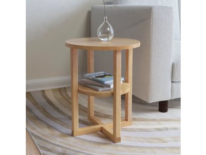 Odkládací stolek 40 x 50 cm masivní dubové dřevo 247044