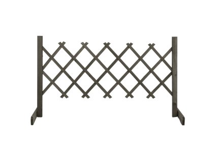 Zahradní trelážový plot šedý 120 x 60 cm masivní jedle 314823
