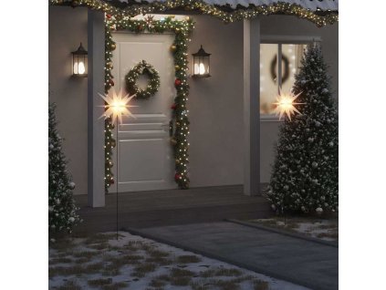 Svítící vánoční hvězdy s hroty 3 ks LED skládací bílé 57 cm 3190445