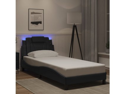 Rám postele Viana s LED bez matrace černý 80 x 200 cm 3213980