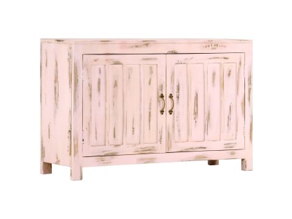 Příborník světle růžový 110x35x70 cm masivní mangovníkové dřevo 247764