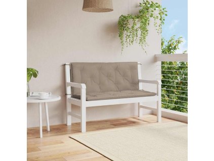 Poduška na zahradní lavici taupe 120x(50+50)x7 cm látka oxford 315012