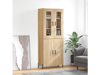Skříň highboard dub sonoma 69,5 x 34 x 180 cm kompozitní dřevo 3198220