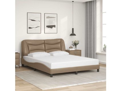 Rám postele bez matrace Hvar cappuccino 160x200 cm umělá kůže 3208013