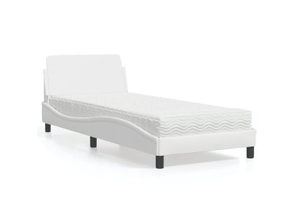 Postel s matrací Dover bílá 90 x 190 cm umělá kůže 3208318