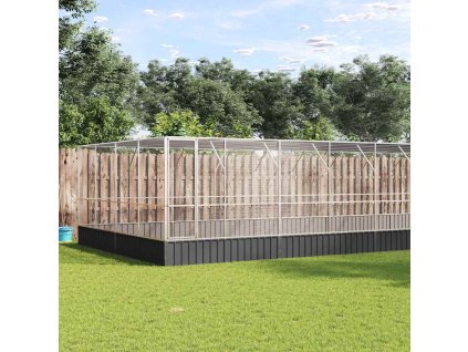 Voliéra s nástavbou stříbrná 1 246 x 414 x 212 cm ocel 3214282