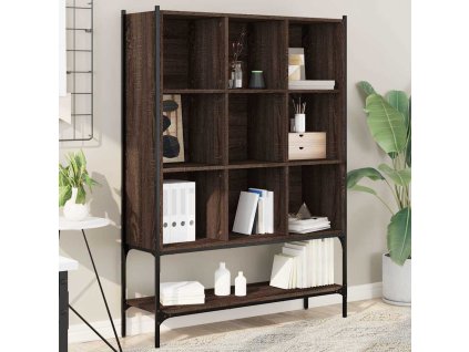 Knihovna hnědý dub 102 x 30 x 141,5 cm kompozitní dřevo 3214333