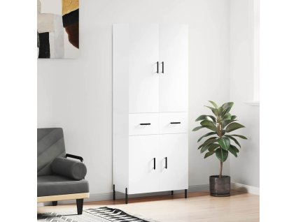 Skříň highboard bílá 69,5 x 34 x 180 cm kompozitní dřevo 3198153