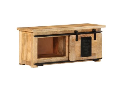 TV stolek 90 x 35 x 40 cm masivní mangovníkové dřevo 321570