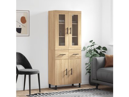 Skříň highboard dub sonoma 69,5 x 34 x 180 cm kompozitní dřevo 3198556