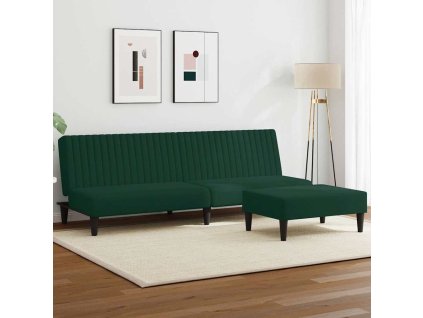 2dílná sedací souprava tmavě zelená samet 3216276