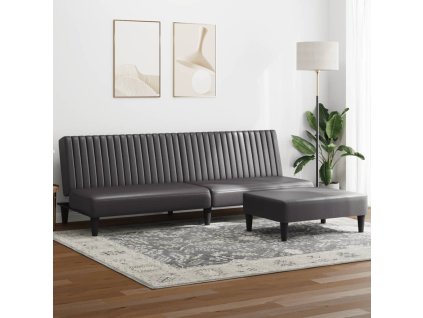 2dílná sedací souprava šedá umělá kůže 3216286