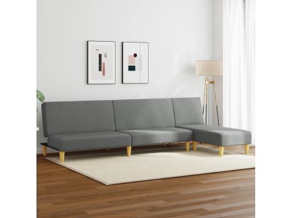 2dílná sedací souprava tmavě šedá textil 3216292