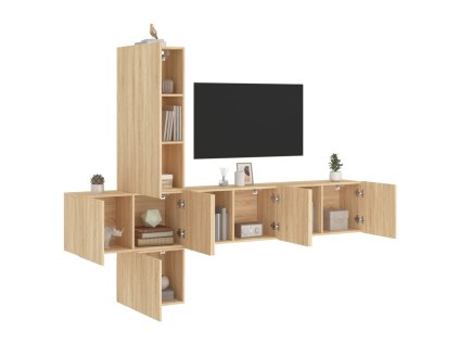 5dílná obývací stěna dub sonoma kompozitní dřevo 3216459