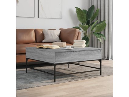 Konferenční stolek šedý sonoma 95 x 95 x 45 cm kompozit a kov 3217067