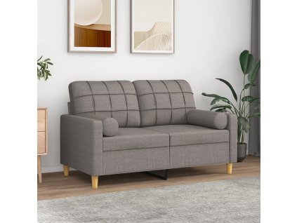 2místná pohovka s polštáři taupe 120 cm textil 3200781