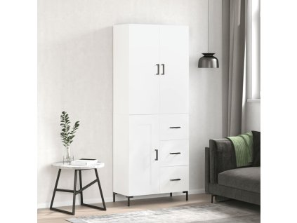 Skříň highboard bílá 69,5 x 34 x 180 cm kompozitní dřevo 3196011