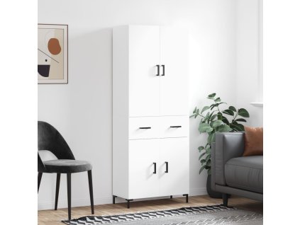 Skříň highboard bílá 69,5 x 34 x 180 cm kompozitní dřevo 3198145
