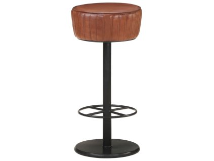 Barová stolička hnědá pravá kůže 321871