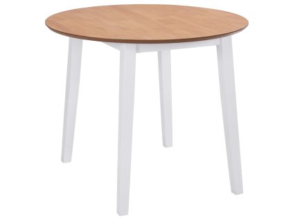 Rozkládací jídelní stůl kulatý MDF bílý 245370