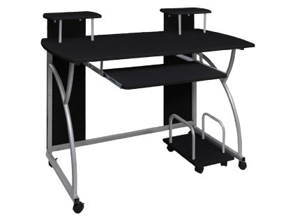 Počítačový stůl černý 110 x 52 x 88,5 cm kompozitní dřevo 20582