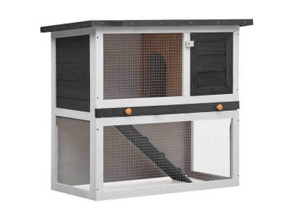 Zahradní králíkárna 1 dvířka šedá dřevěná 170831