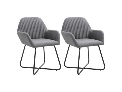 Jídelní židle 2 ks tmavě šedé textil 249808