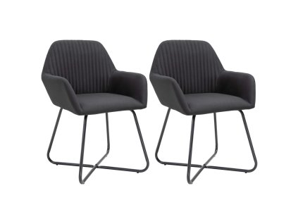 Jídelní židle 2 ks černé textil 249813