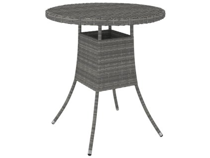 Zahradní stůl černý 70 x 70 x 73 cm polyratan 310469