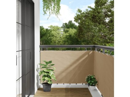 Balkónová zástěna béžová 90 x 300 cm oxfordská látka 134940