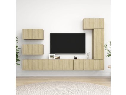 8dílný set TV skříněk dub sonoma kompozitní dřevo 3079031