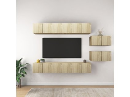 TV skříňky 8 ks dub sonoma kompozitní dřevo 3079042
