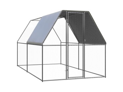 Venkovní klec pro kuřata 2 x 4 x 2 m pozinkovaná ocel 3089319
