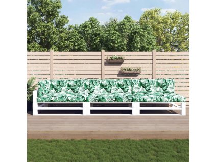 Podušky na palety 7 ks vzor listů textil 3188916