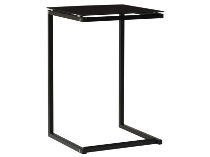 Odkládací stolek černý 40 x 40 x 60 cm tvrzené sklo 322784