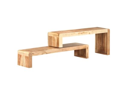 2dílný TV stolek masivní akáciové dřevo 323589