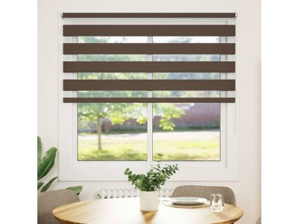 Zebrová roleta 120,9 x 175 cm Šířka látky 116,7 cm kávová 240217