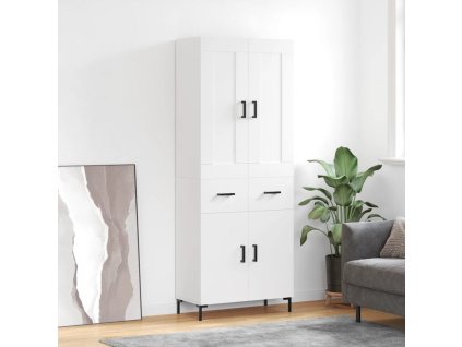 Skříň highboard bílá 69,5 x 34 x 180 cm kompozitní dřevo 3199873
