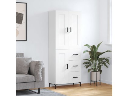 Skříň highboard bílá 69,5 x 34 x 180 cm kompozitní dřevo 3200001