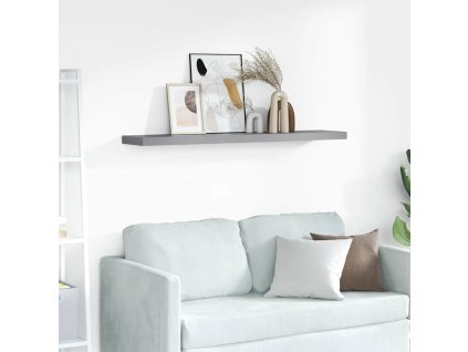 Plovoucí nástěnná police šedá 120 x 23,5 x 3,8 cm MDF 323862
