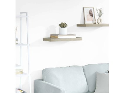 Plovoucí nástěnná police dub 50 x 23 x 3,8 cm MDF 323871