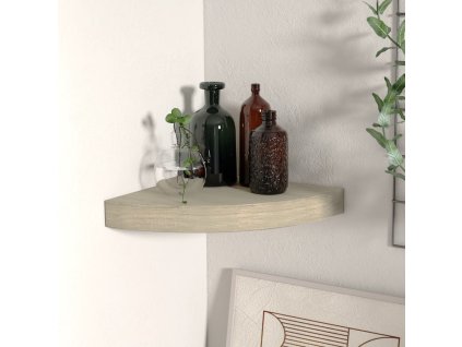 Plovoucí rohová police dub 25 x 25 x 3,8 cm MDF 323904