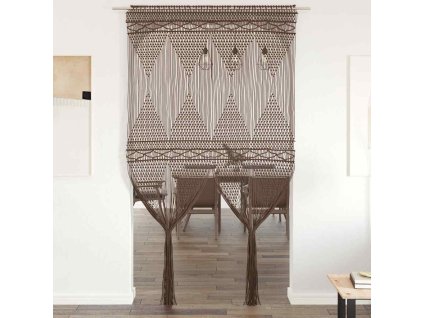 Macramé závěs taupe 140 x 240 cm bavlna 323984
